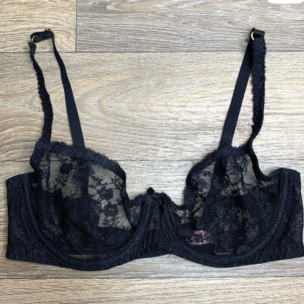 Agent Provocateur Black Lace Unlined Bra
